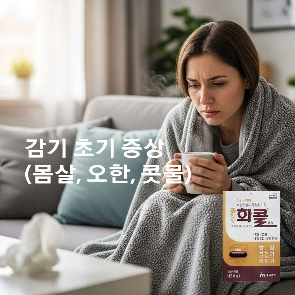 Shinhanbang Hwacol 12 Capsules - Comprehensive cold medicine with a combination herbal prescription (runny nose, cough, fever relief)