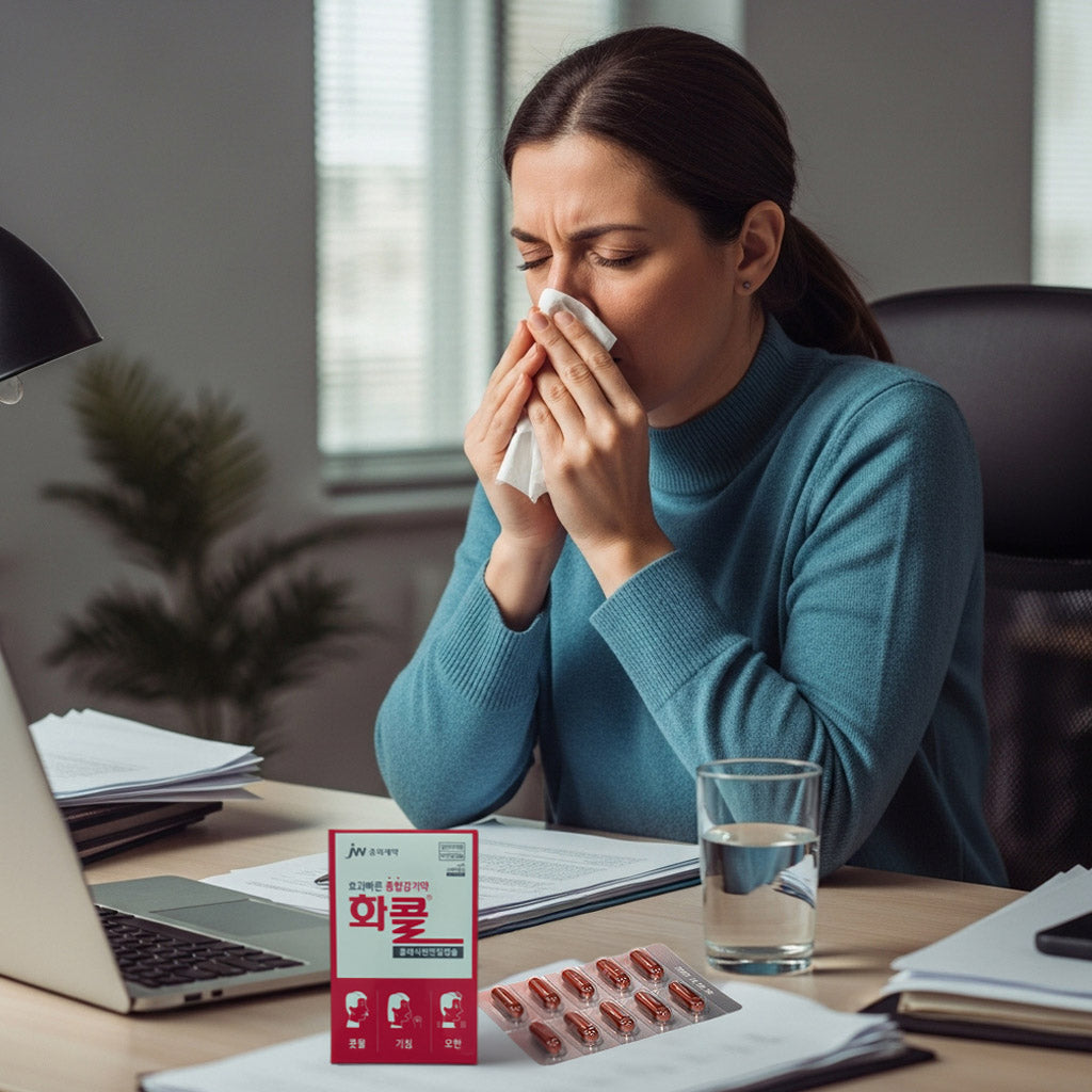 복합 종합 감기약 화콜 클래식원 10 연질캡슐 - 복합적인 감기 증상 완화를 위한 액상 연질캡슐 종합감기약