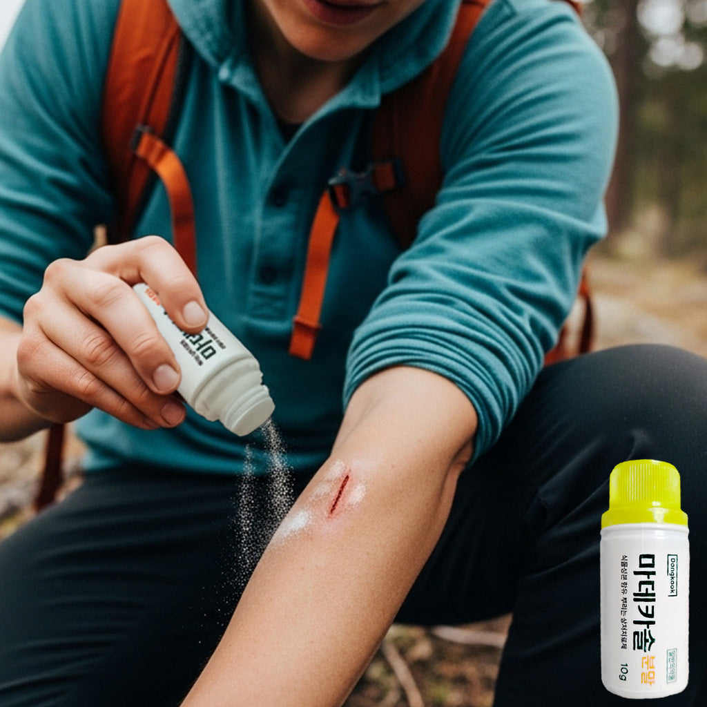 마데카솔 분말 10g - 진물/습성 상처를 위한 뿌리는 재생 파우더