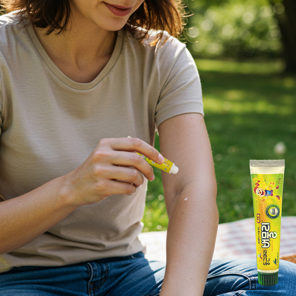 둥근머리 버물리 에스겔 35g – 벌레 물림, 가려움증, 피부염을 위한 겔 타입 외용제