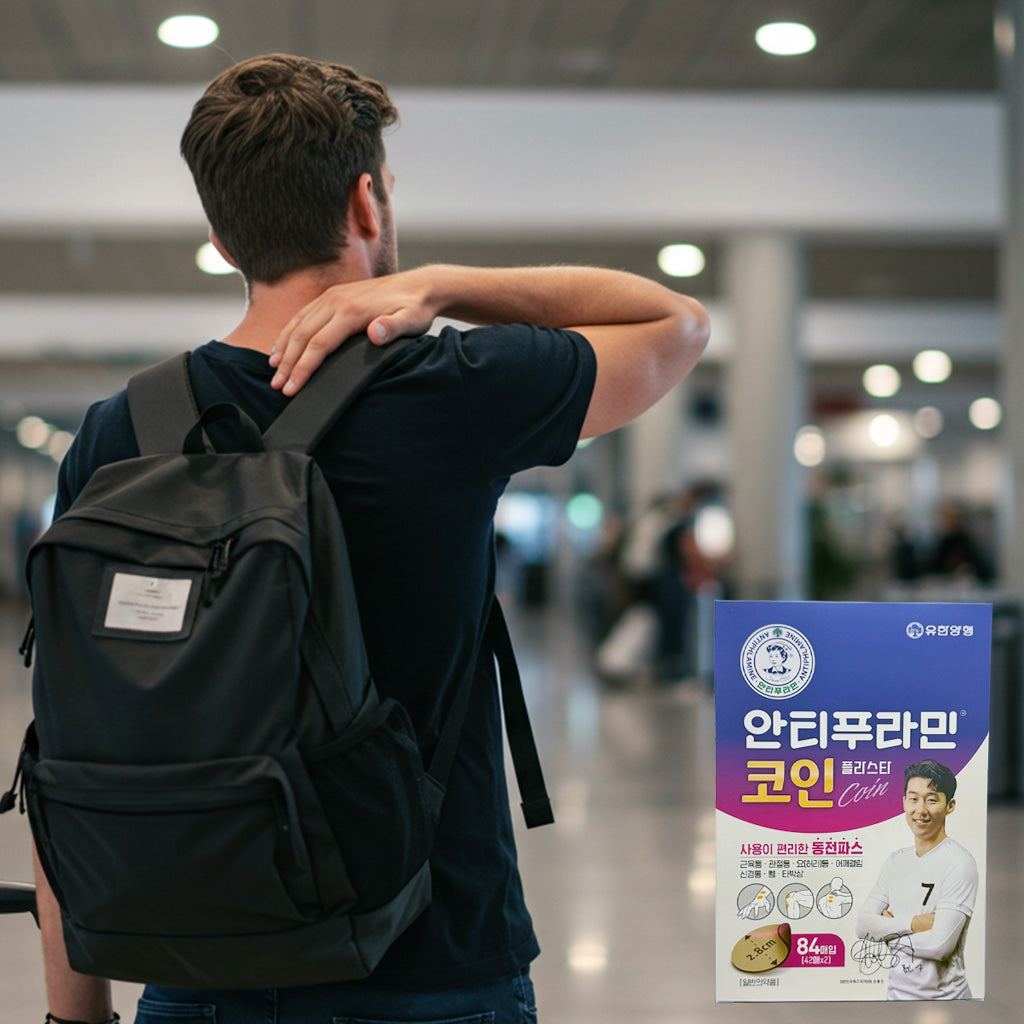 Antiphlamine Coin Plaster Coin Patch (84 sheets) – Topical pain reliever for muscle and joint pain