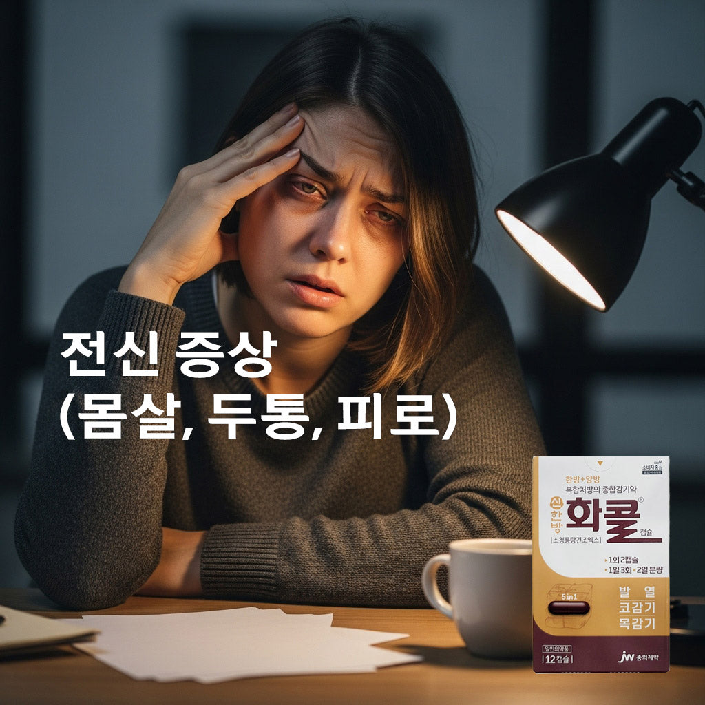 Shinhanbang Hwacol 12 Capsules - Comprehensive cold medicine with a combination herbal prescription (runny nose, cough, fever relief)
