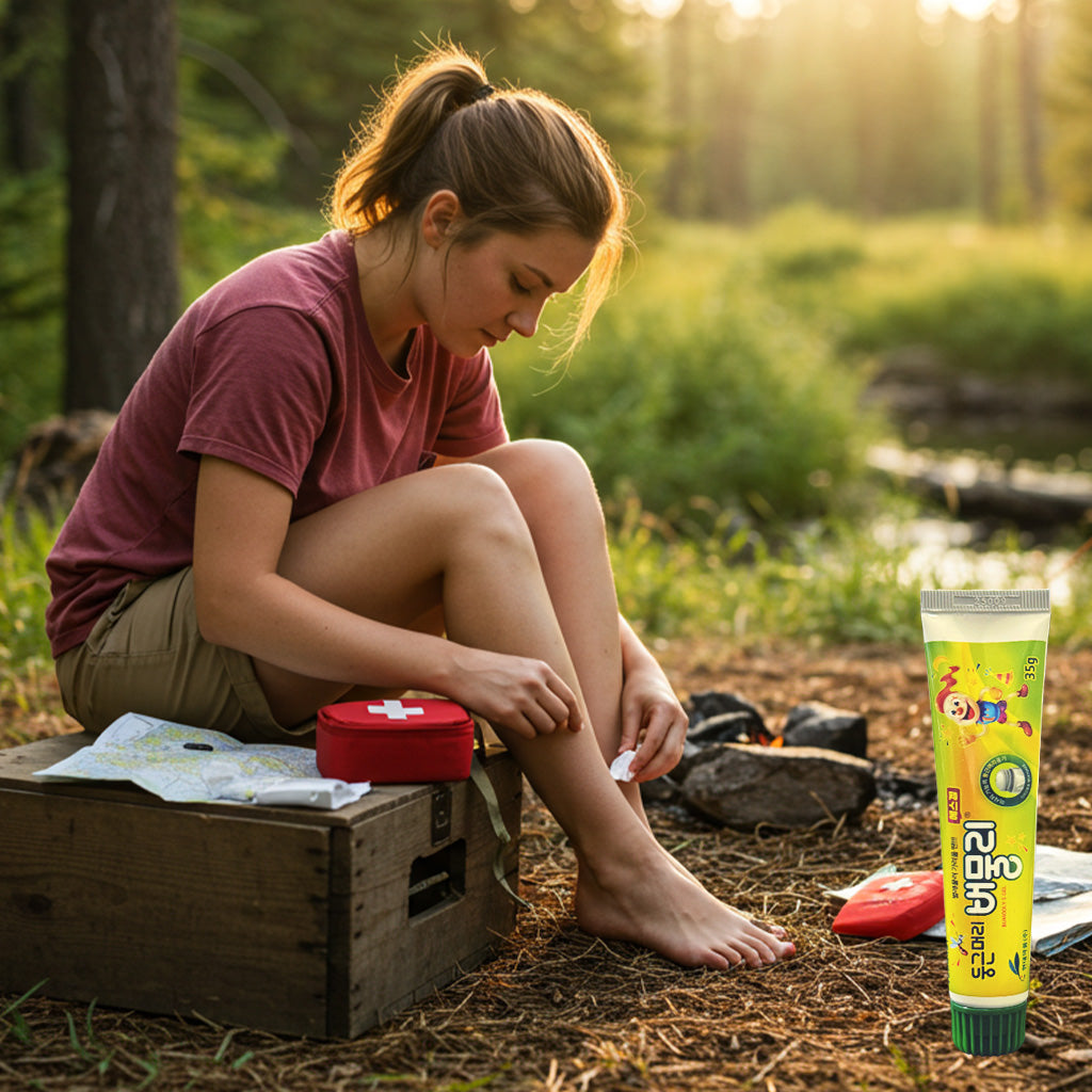 둥근머리 버물리 에스겔 35g – 벌레 물림, 가려움증, 피부염을 위한 겔 타입 외용제