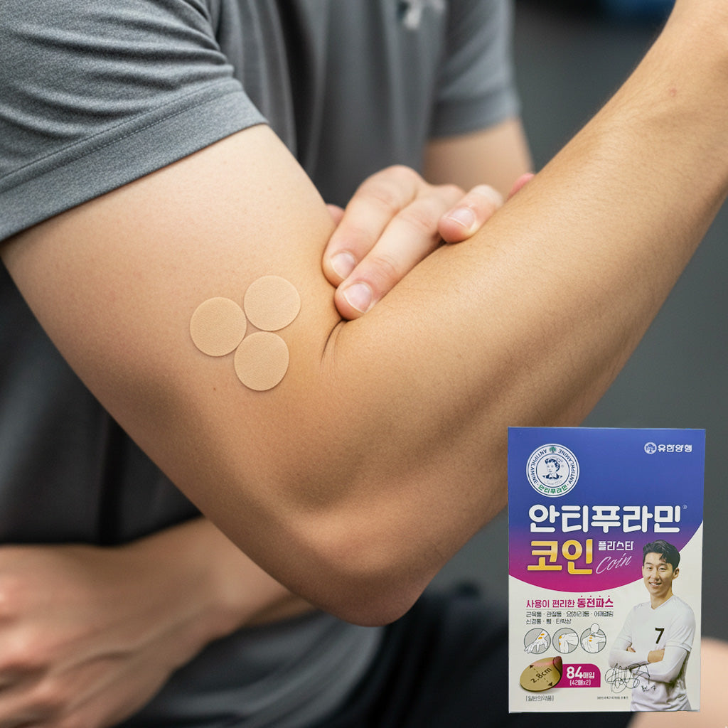 Antiphlamine Coin Plaster Coin Patch (84 sheets) – Topical pain reliever for muscle and joint pain