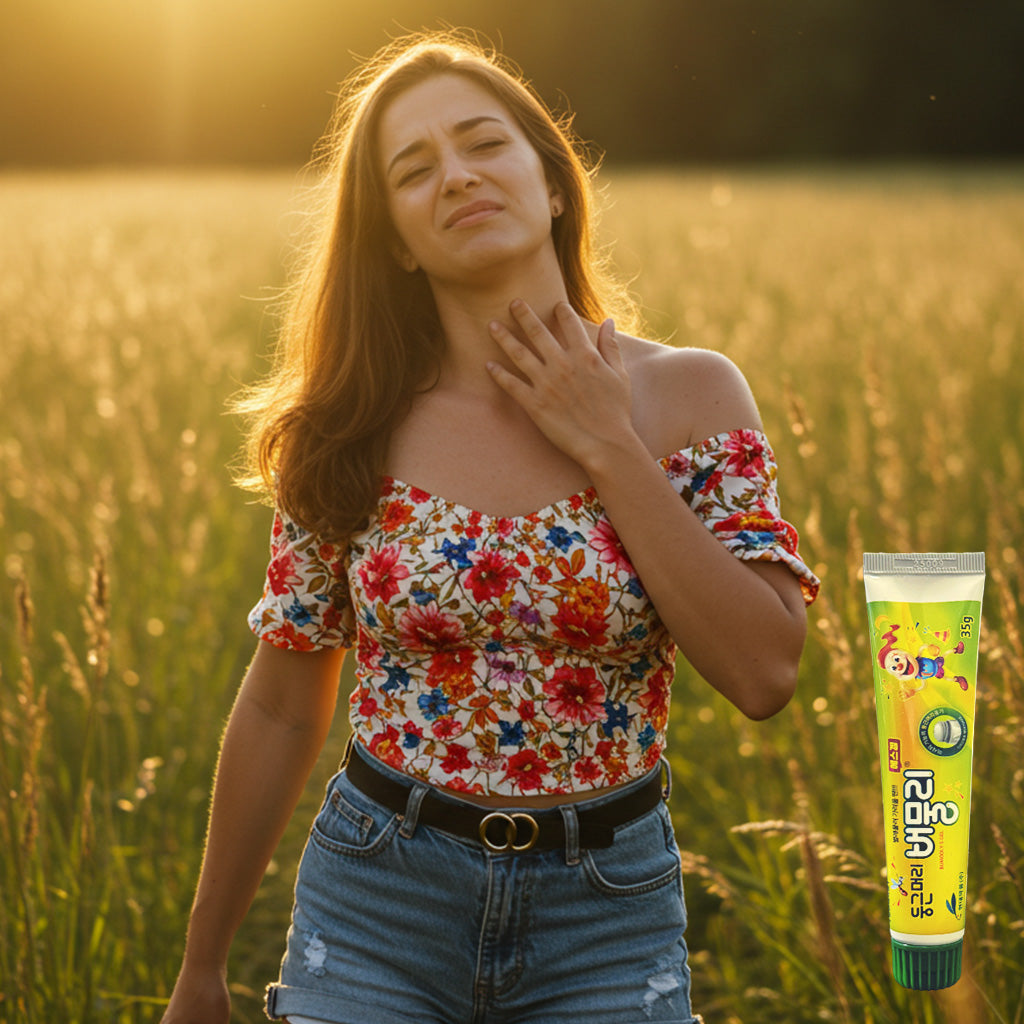 둥근머리 버물리 에스겔 35g – 벌레 물림, 가려움증, 피부염을 위한 겔 타입 외용제