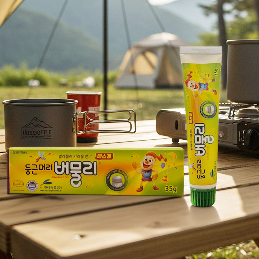 둥근머리 버물리 에스겔 35g – 벌레 물림, 가려움증, 피부염을 위한 겔 타입 외용제