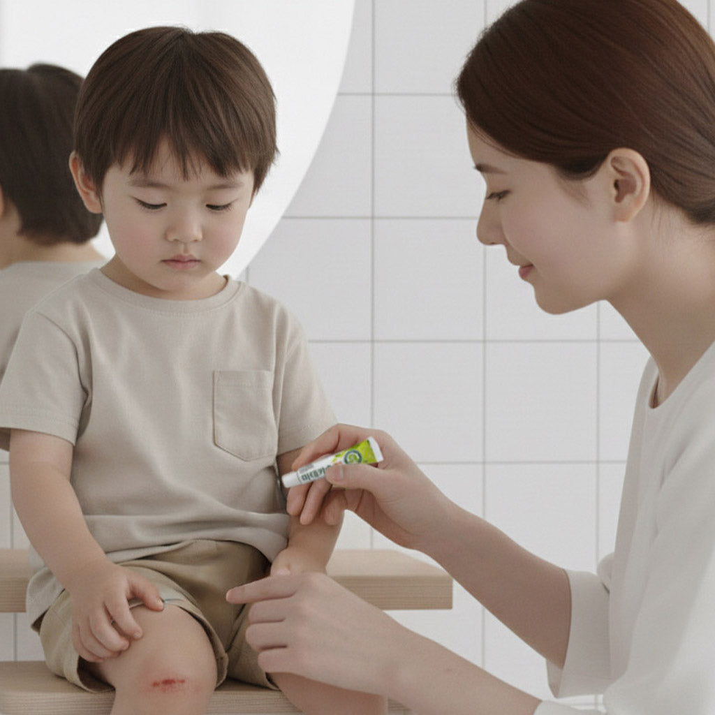 K-YAK.COM에서미국에서 구매가 가능한 마데카솔 케어 연고 제품 아이상처에도 발라주는 엄마