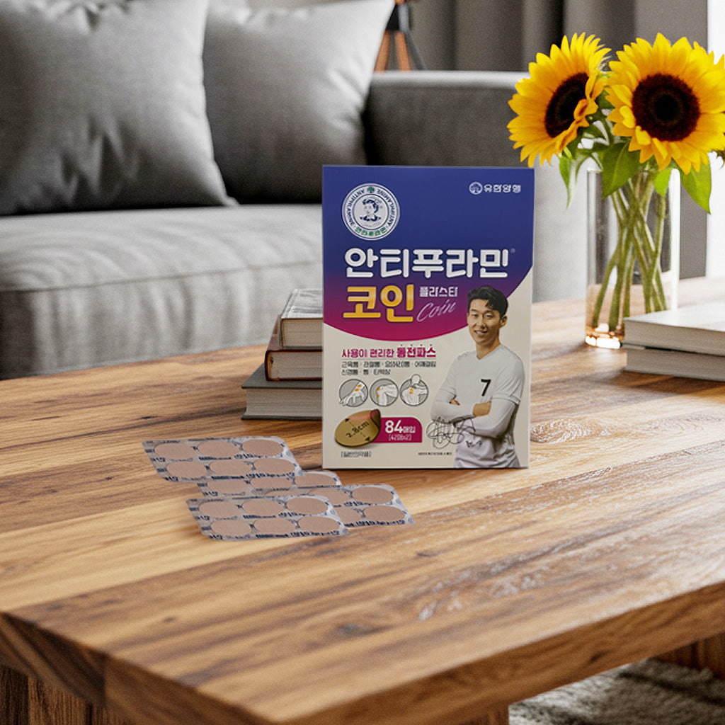 Antiphlamine Coin Plaster Coin Patch (84 sheets) – Topical pain reliever for muscle and joint pain