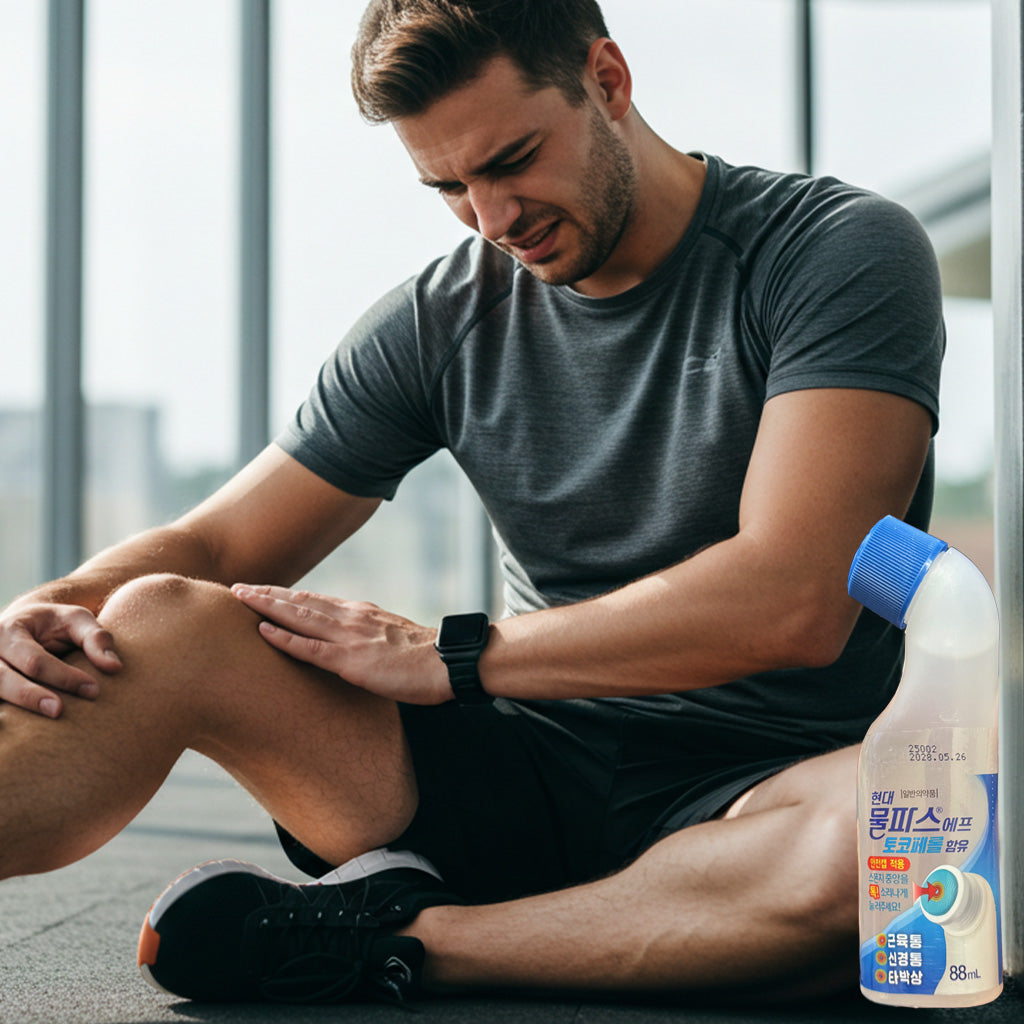 물파스 에프 국소 진통 완화 액 88ml (약 2.98 fl oz) - 근육 및 관절 통증 쿨링 완화 - 스펀지 팁