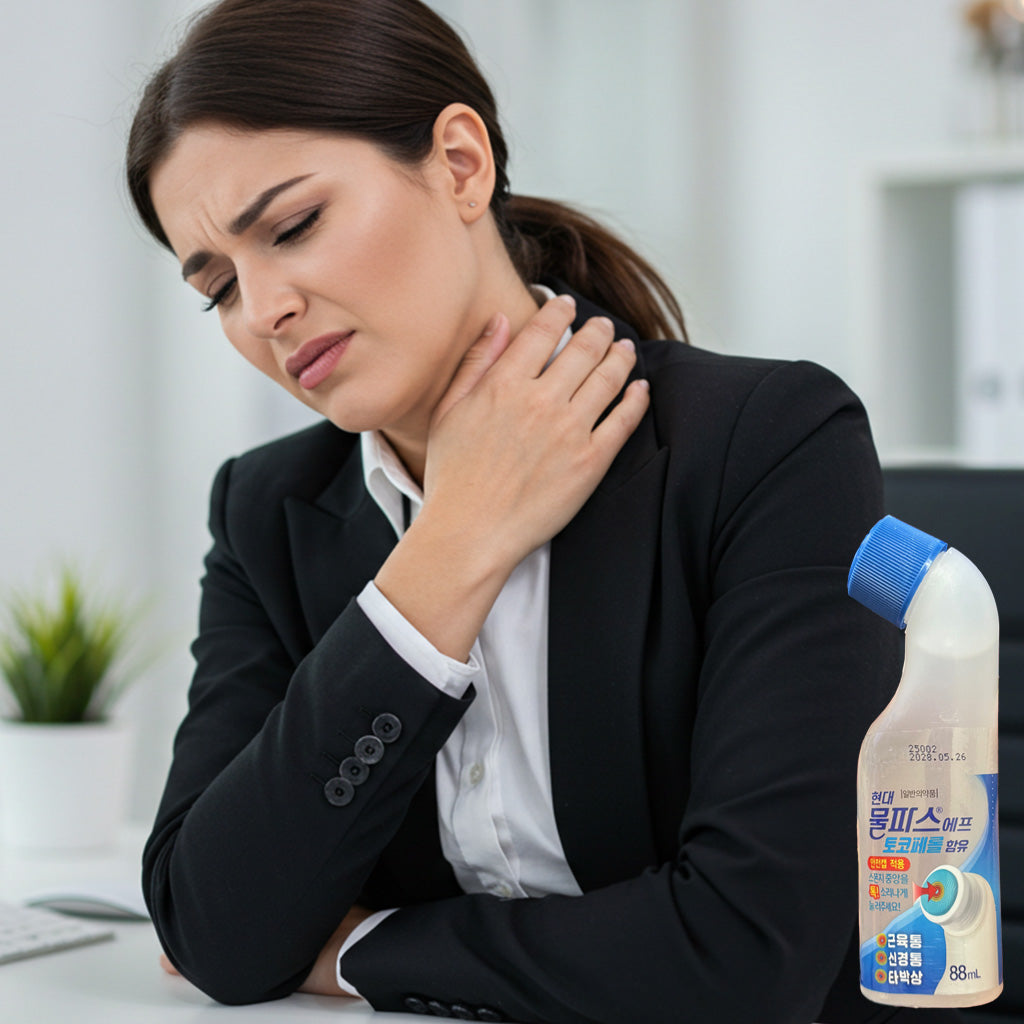 물파스 에프 국소 진통 완화 액 88ml (약 2.98 fl oz) - 근육 및 관절 통증 쿨링 완화 - 스펀지 팁