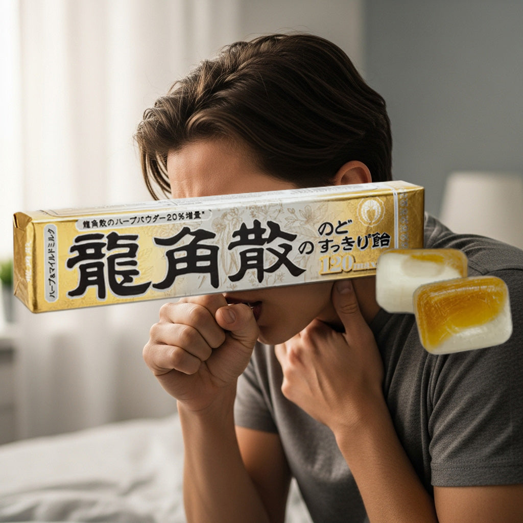Yonggaksan Herb Candy Stick - 3 Pack (Made in Japan) A throat-refreshing candy containing 19 herbs. 